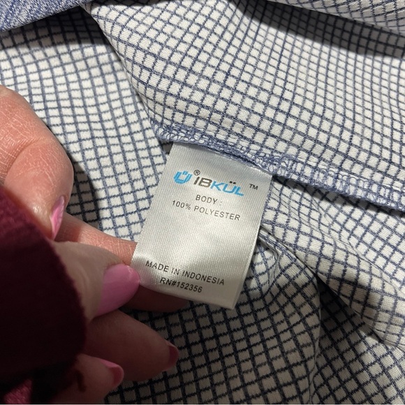 IBKUL Pullover Womens Medium Blue 1/4 Zip Asymmetrical Mock Neck Active UPF 50 - Picture 8 of 10